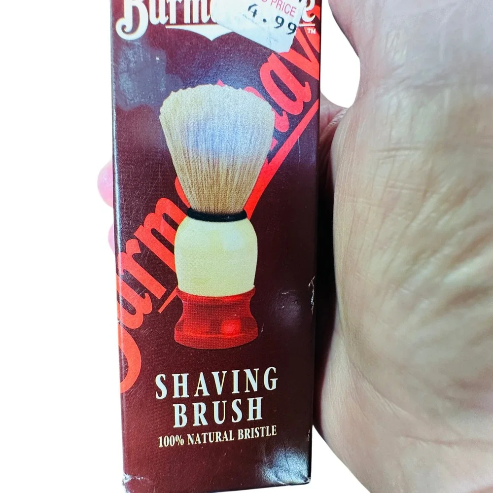 Burma-Shave Shaving Brush 100% Natural Bristle Personna Vintage Style New in Box